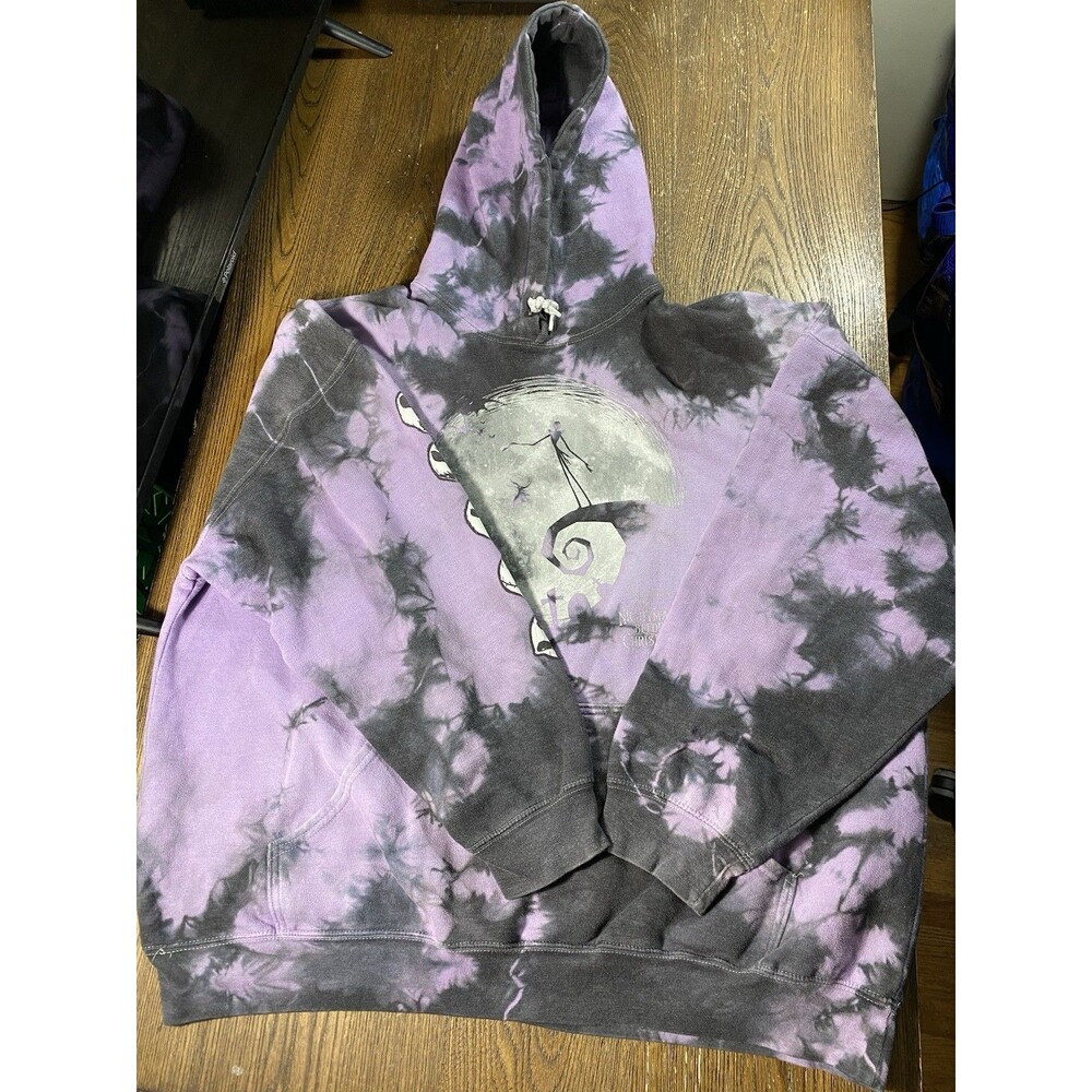 Nightmare Before Christmas Hoodie Purple Tie Dye Disney Jack Skellington 27p2p